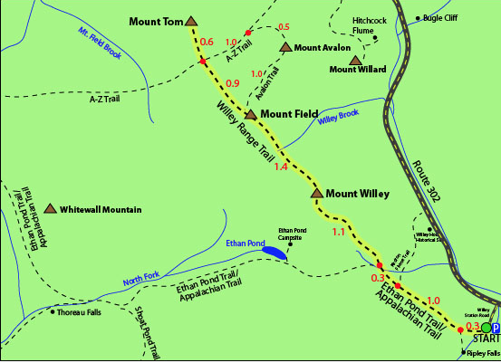 Mount Willey Trail Map